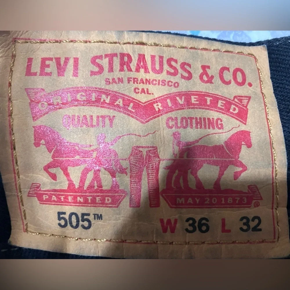 Levi's 505 Men's Straight Black Jeans